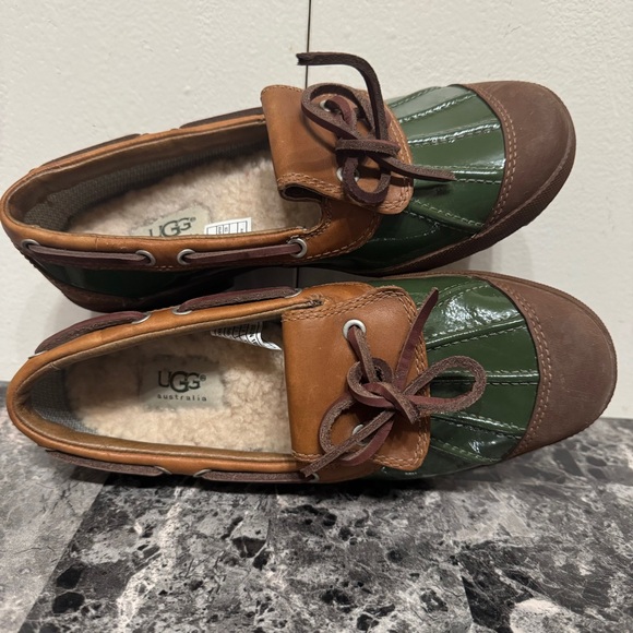 UGG Australia Ashdale 1898 Green Waterproof Duck Shoes Womens Sz 6.5 Sherpa - Picture 9 of 11